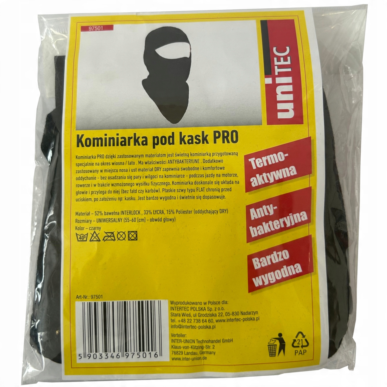 

Kominiarka motocyklowa pod Kask Rower Motor Narty