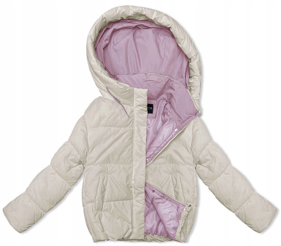 Volná Bunda S Kapucí 3096 J. Béžová XXL (44)