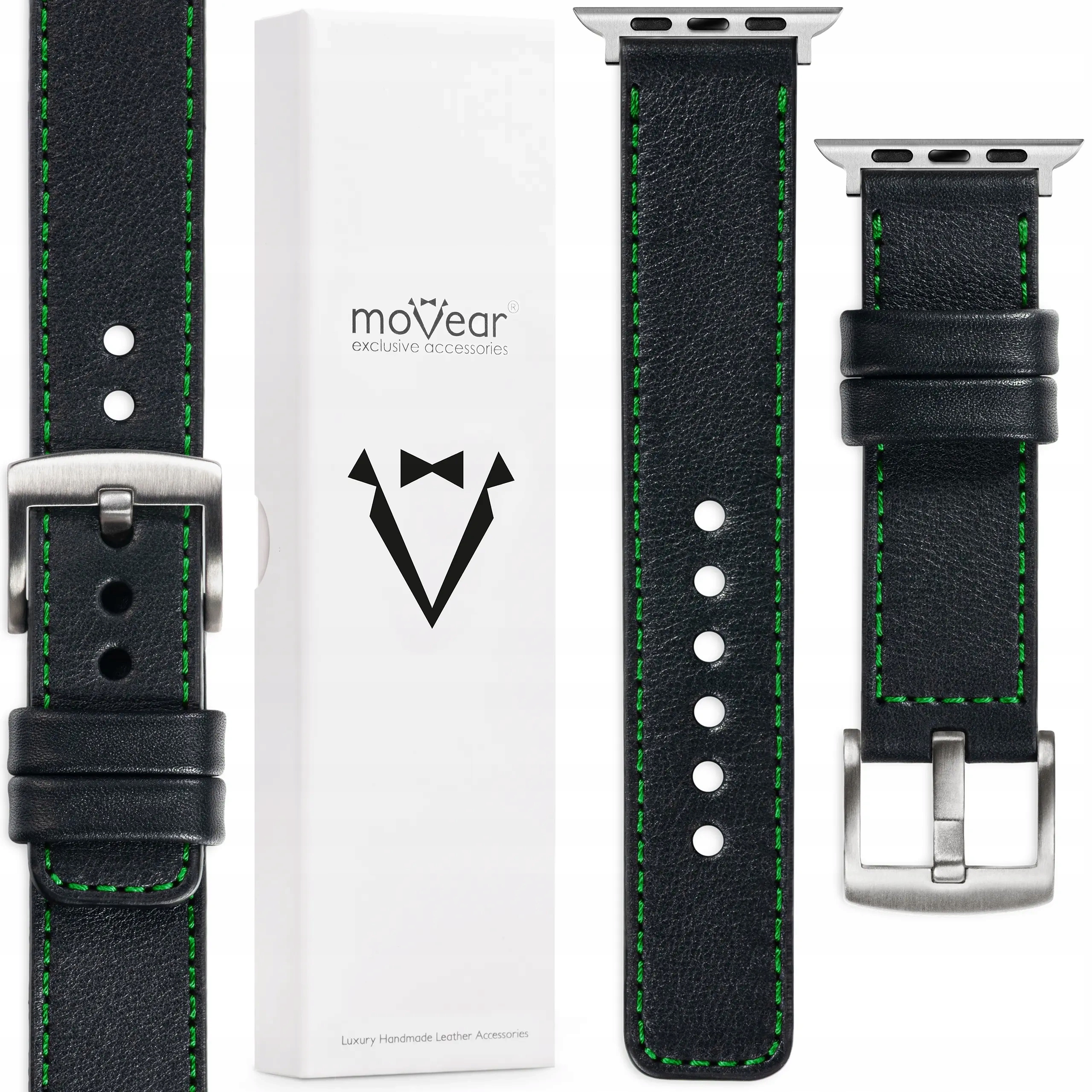 Kožený řemínek 22 mm pro Apple Watch 10 9 8 7 6 5 4-1 Se 42-40 Movear