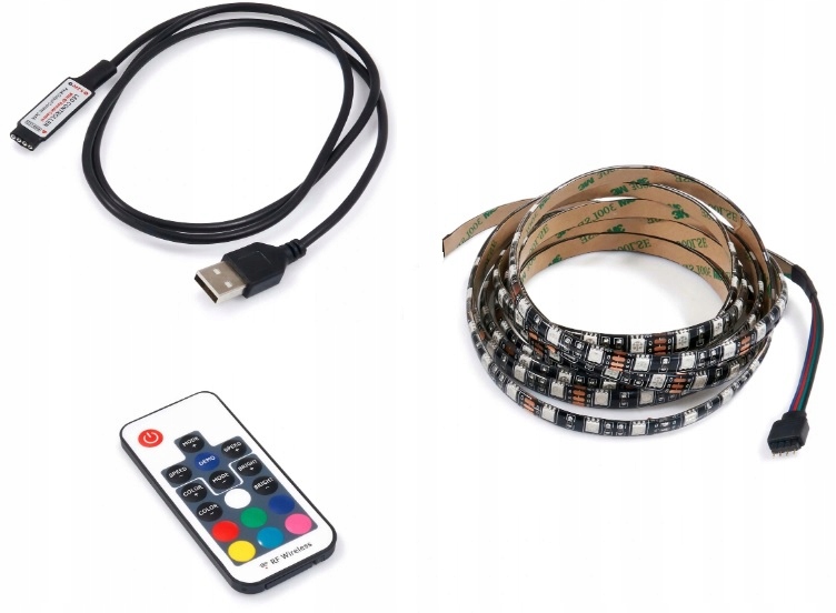 

Taśma Led Do Telewizora Rgb 5V 3 Metry Z Pilotem