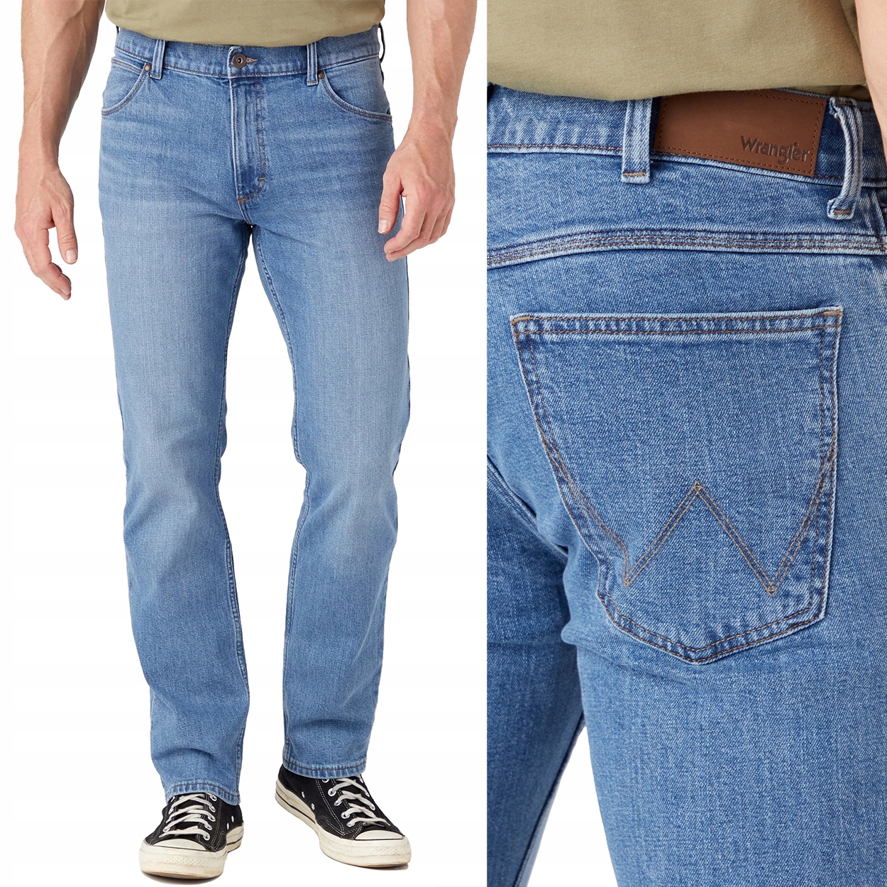 Wrangler Regular Red Kabel Great Blue Džíny jednoduché džínové kalhoty W33 L34