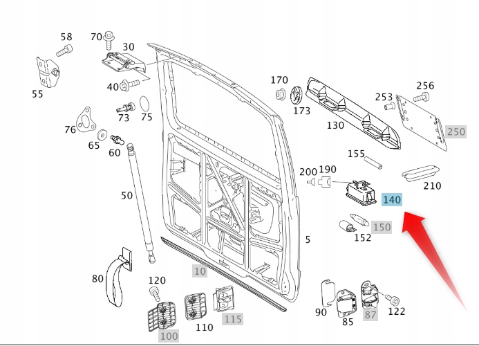Osvětlení Tabule Mercedes A6398200256