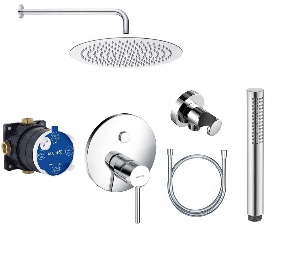 Zestaw podtynkowy z baterią Kludi Bozz Push & Switch 20 cm chrom