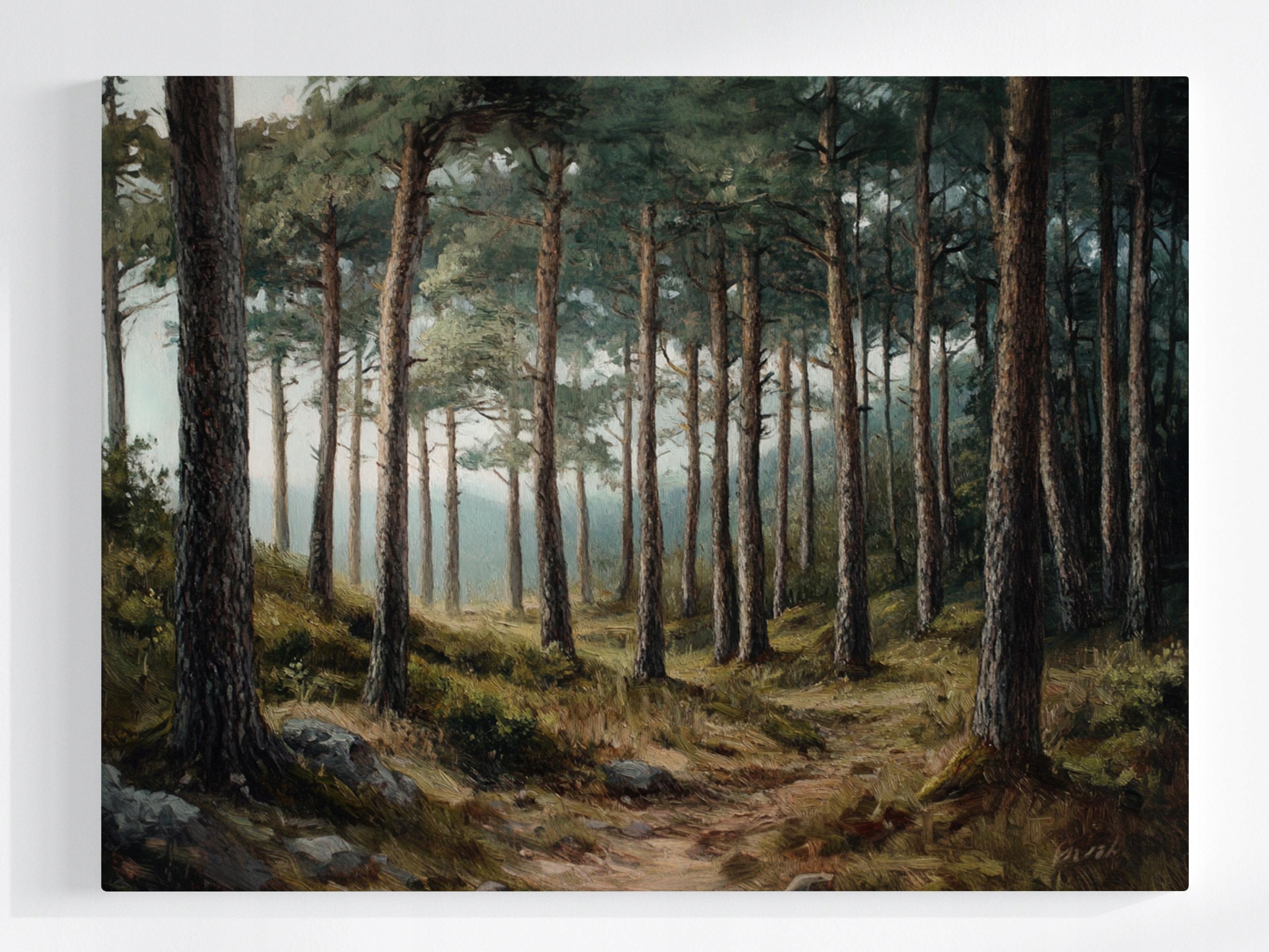 Obraz Na Plátně Canvas Krajina Venkovní Les Stromy Cesta Stezka Pohled 80x60
