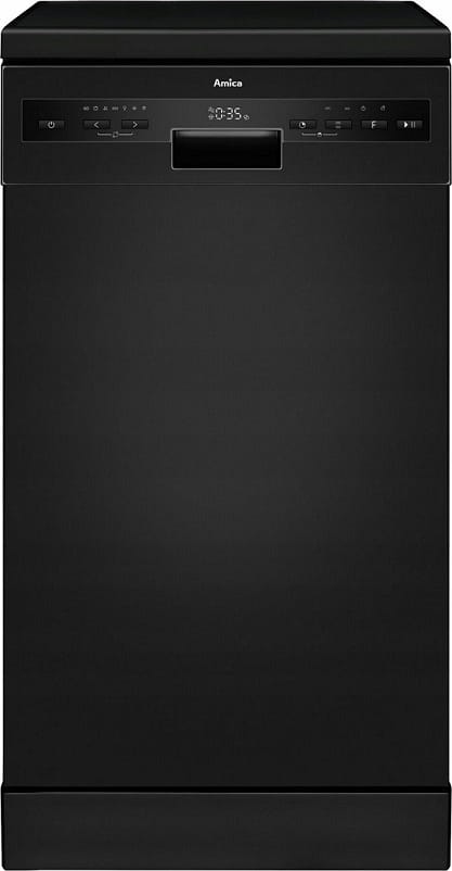 Czarna Zmywarka 45cm Amica DFM46C8EOiBH 10kpl OpenDry SteamPower szybki
