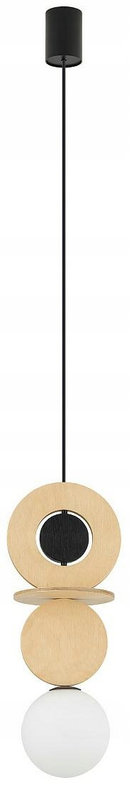 Závěsná lampa Drops Wood A Hnědá Bílá Skleněná Stínidlo 1xG9 Stropní Svítidlo