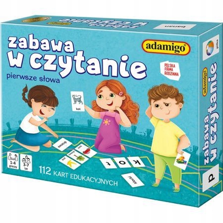 

Zabawa W Czytanie 112 kart edukacyjnych, Adamigo