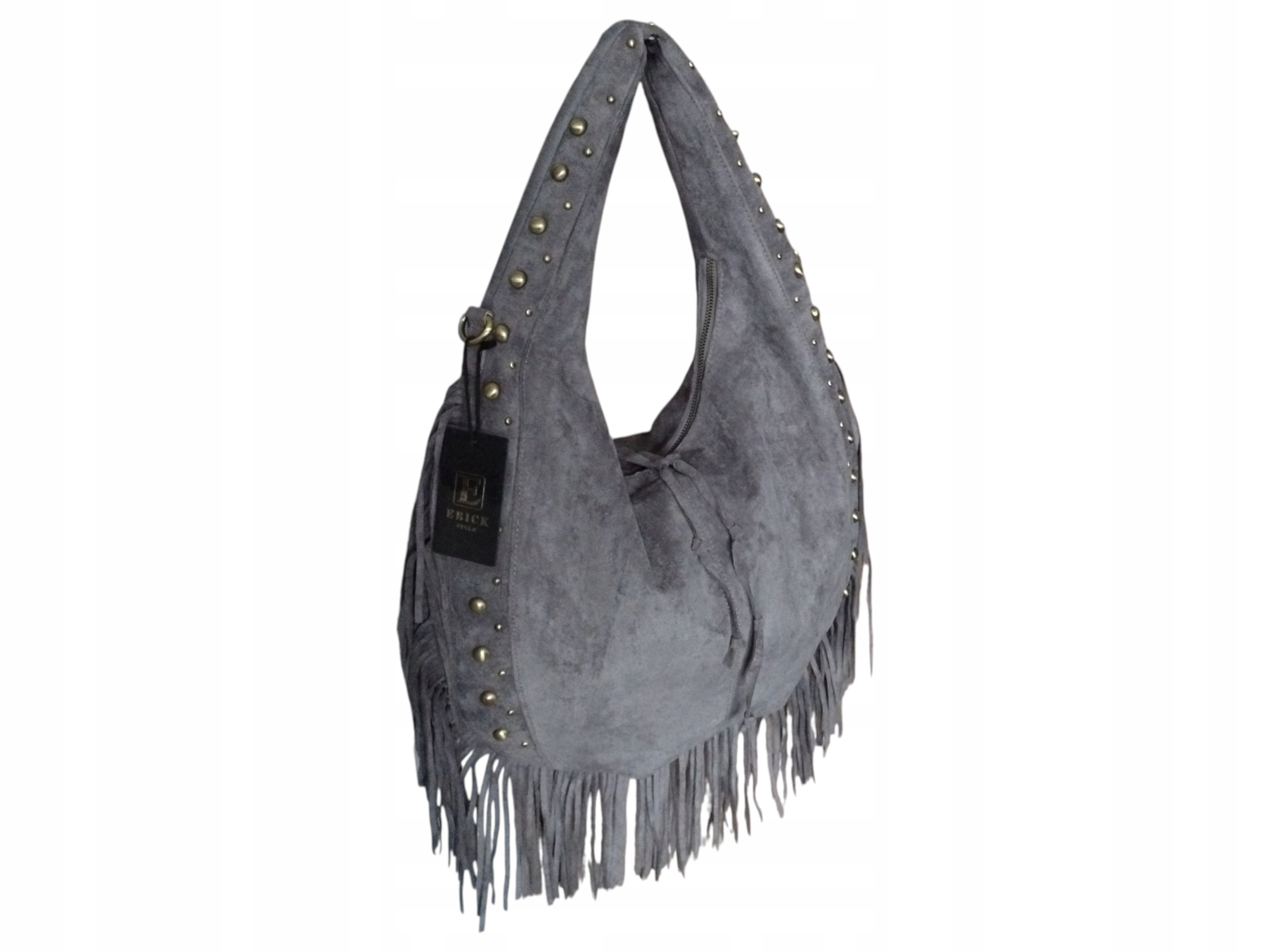 Dámská kabelka přes rameno Taška Shopper na rameno Semiš Šedá