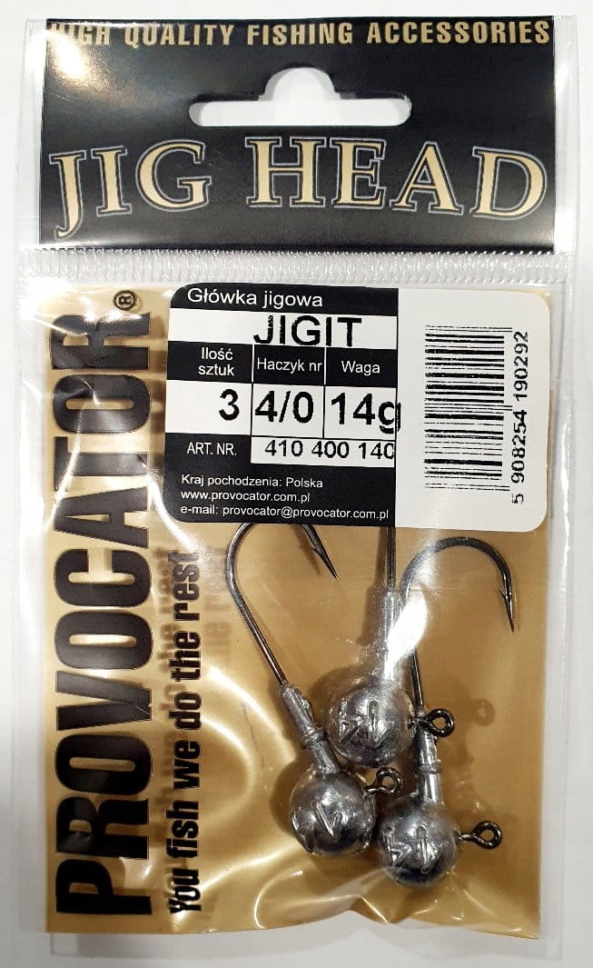 

Główka Jigowa Provocator hak 4/0 waga 14g op. 3szt