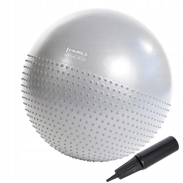 YB03 65CM Light Gray Piłka Gimnastyczna Masujaca Hms