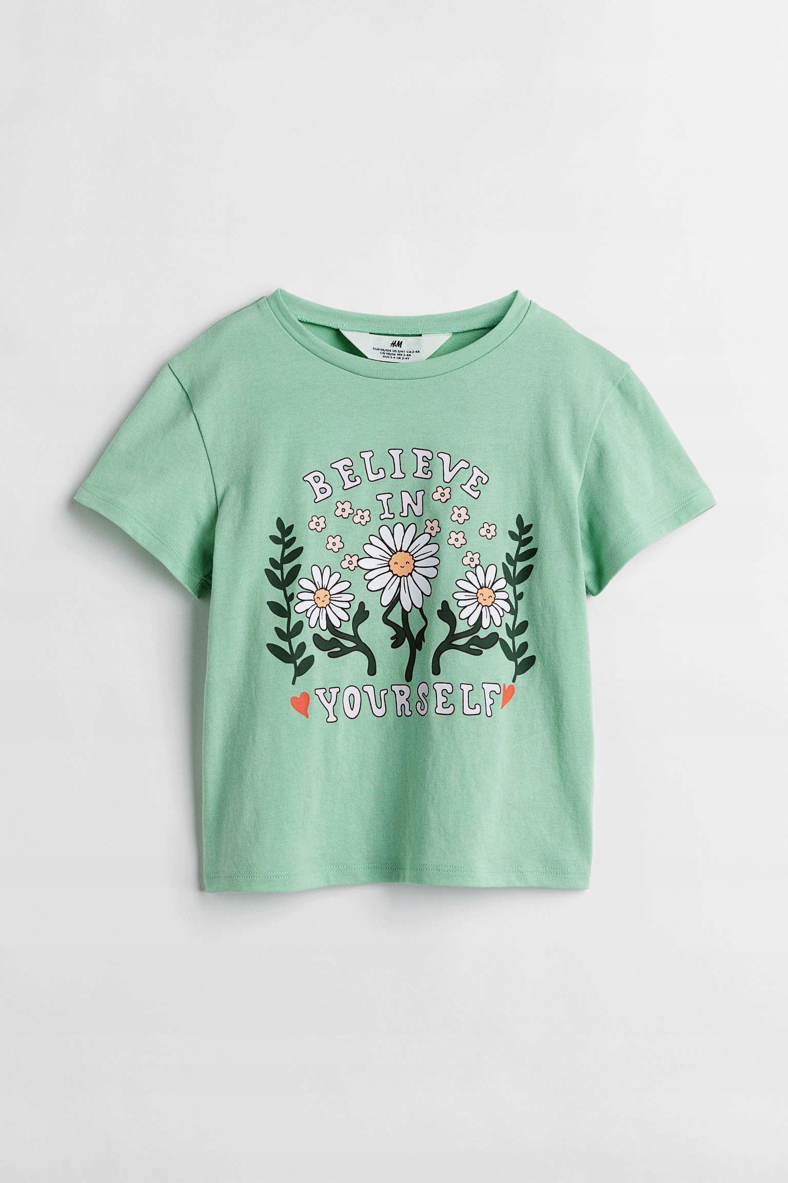 

Nowa H&m bluzeczka Kwiatki zielona 134/140
