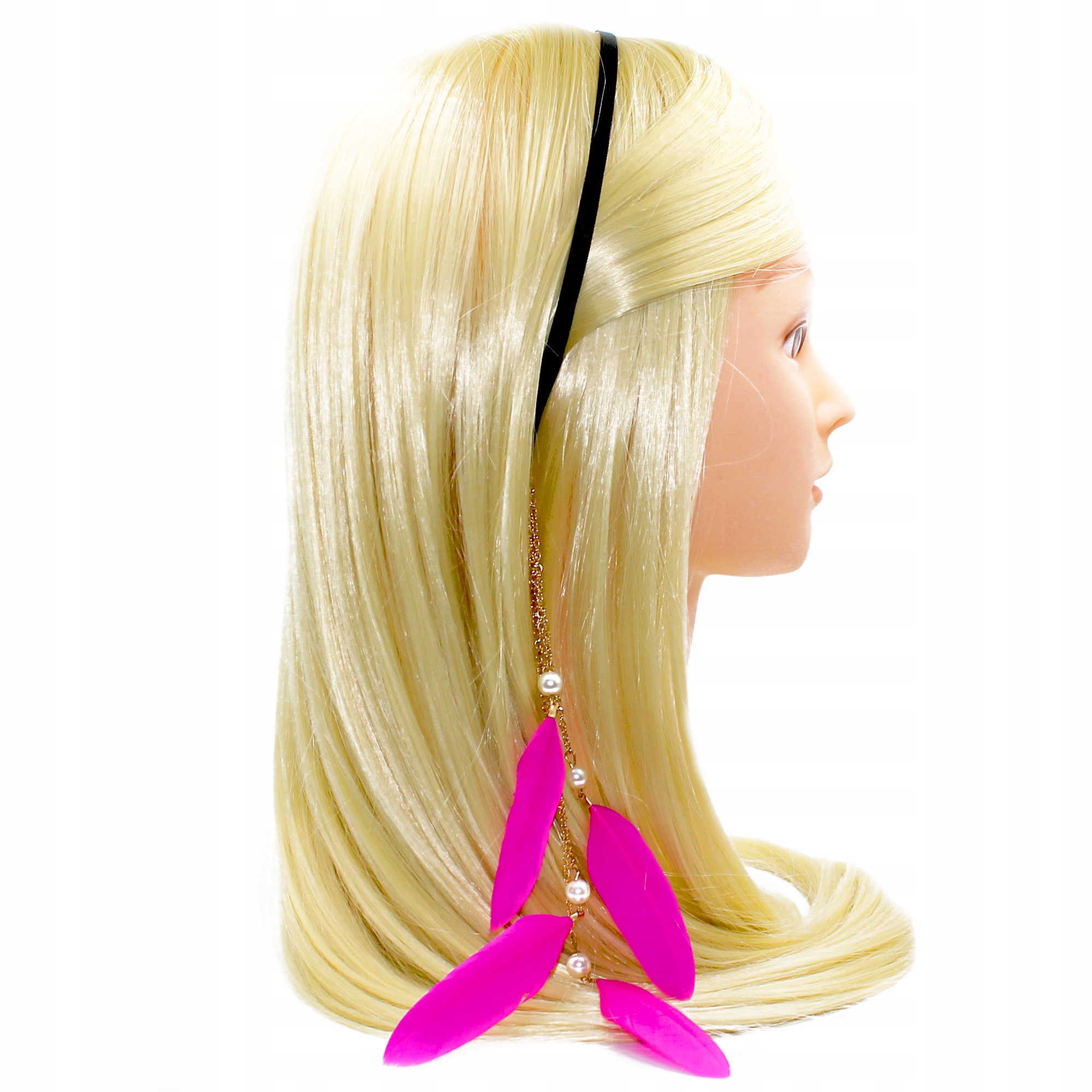 

Wianek Opaska Piórka Pióra Do Włosów koralik perła