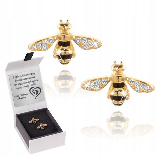 

Srebrne Kolczyki 925 Dla Dziewczynki Pszczółki