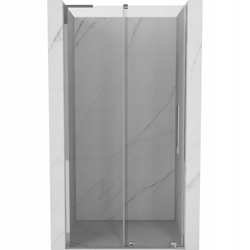 Drzwi prysznicowe przesuwne 90 wnękowe Mexen Velar L EasyClean 8 mm chrom