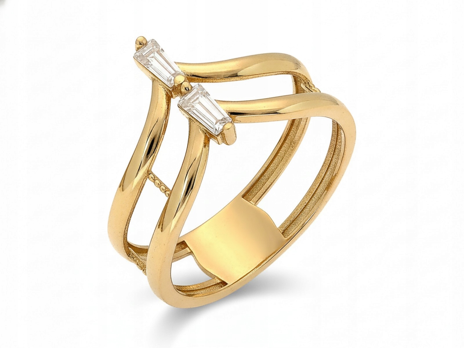 Ženský zlatý prstýnek 585 s krystalem pro maminku od 14 let