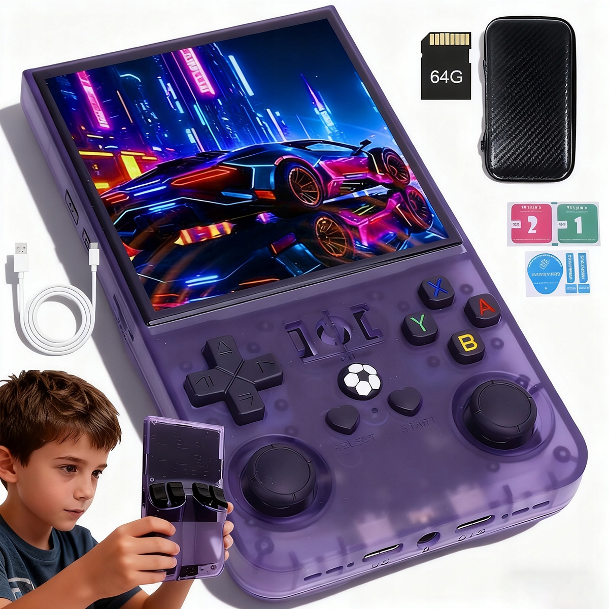 Mobilna Konsola Do Gier Retro 18000+ Gier Symulowany Joystick 3D