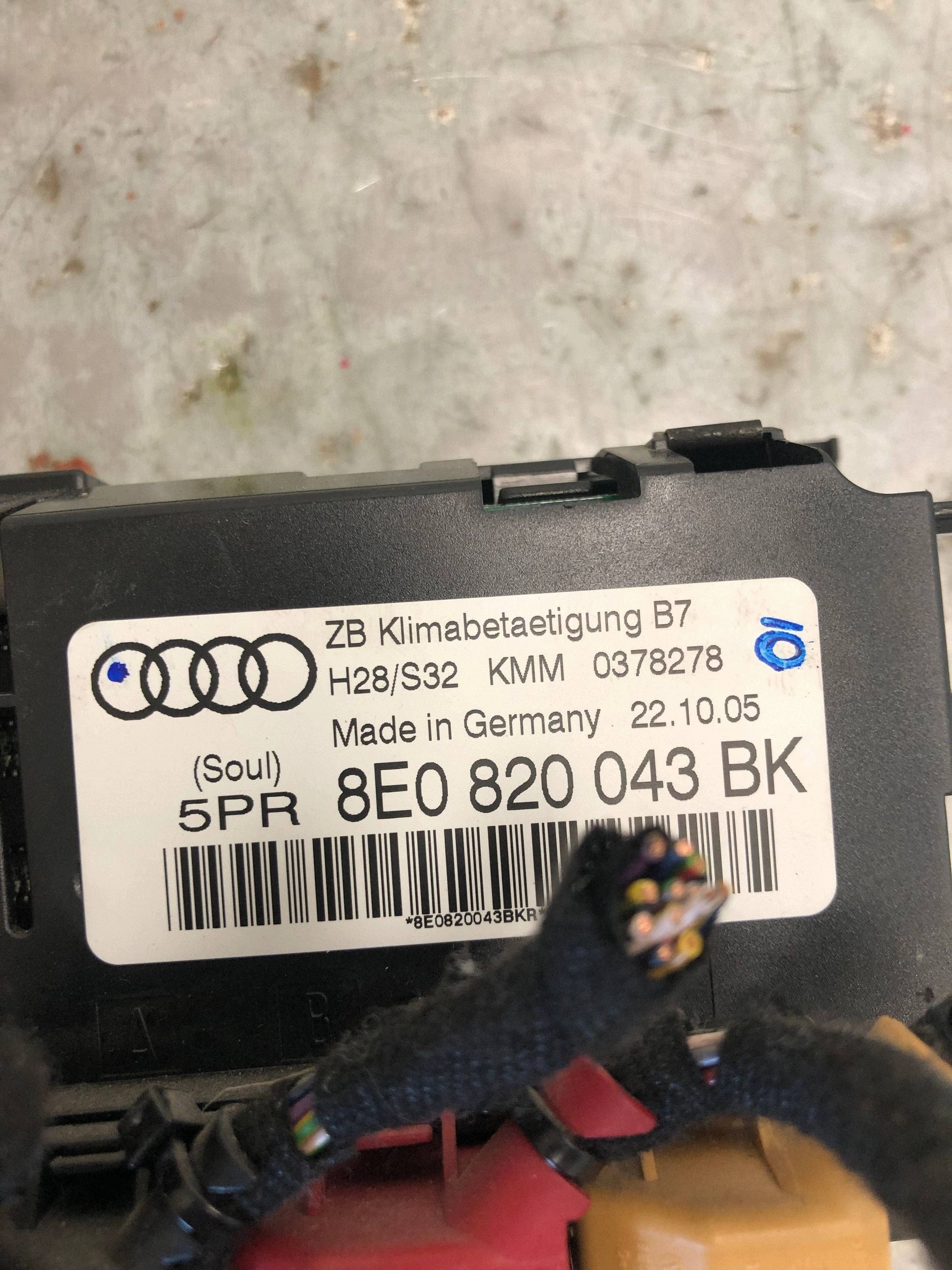 COMANDI CLIMA AUDI A4 B7 8E0820043BK