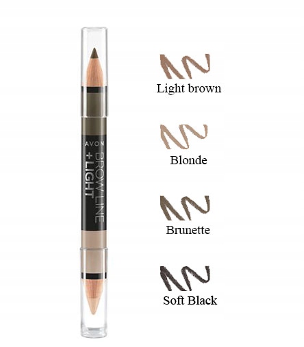 

Avon 2w1 Kredka do brwi i rozświetlacz Soft Black