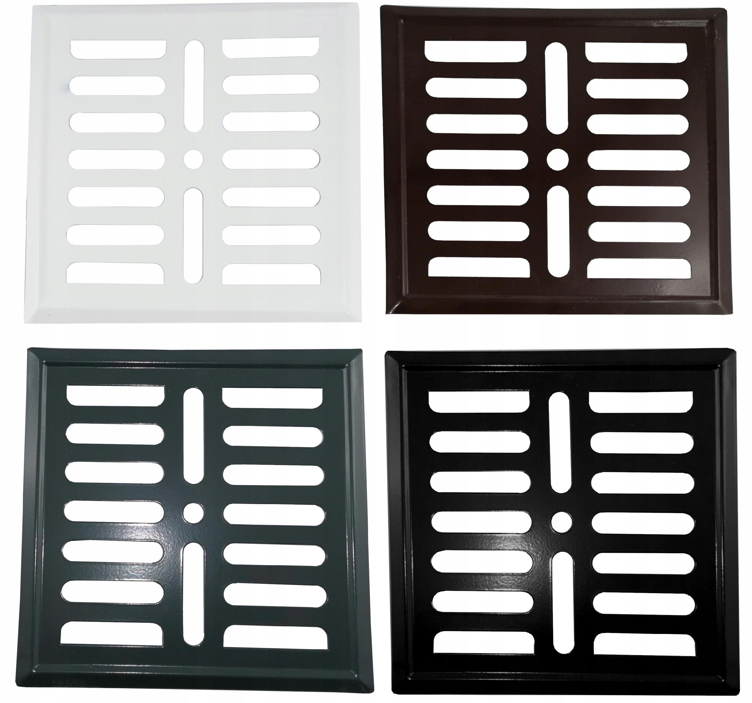 KRATKA WENTYLACYJNA 14 X 14 RAMKA MALOWANA CZARNA Marka inna