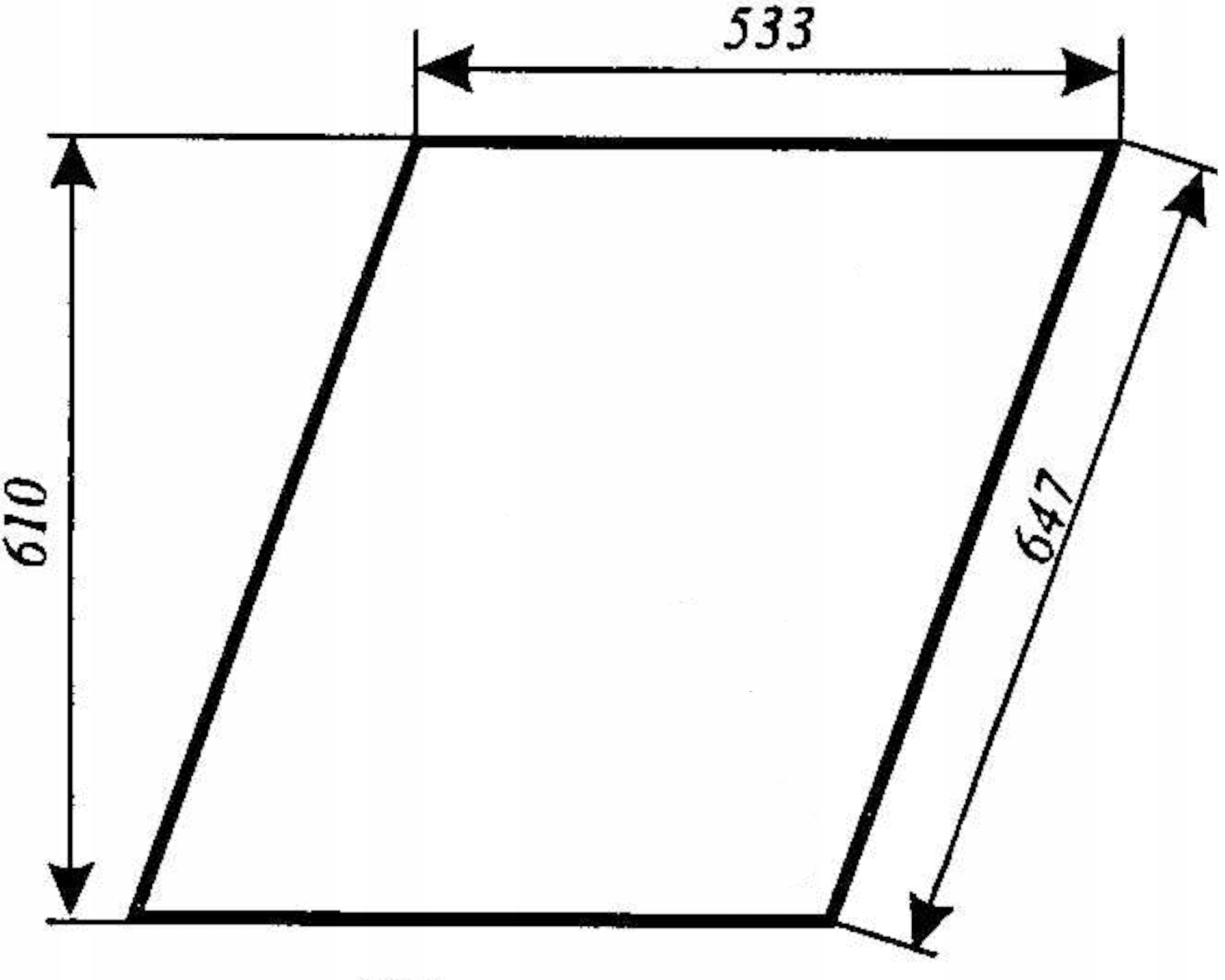 szyba drzwi górna - góra ciągnika URSUS C-385 1604 1201 1204 i pochodne