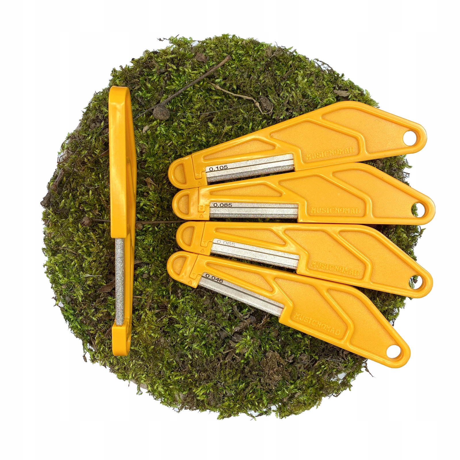 MusicNomad Diamantové pilníky na sedla basové kytary 46-130