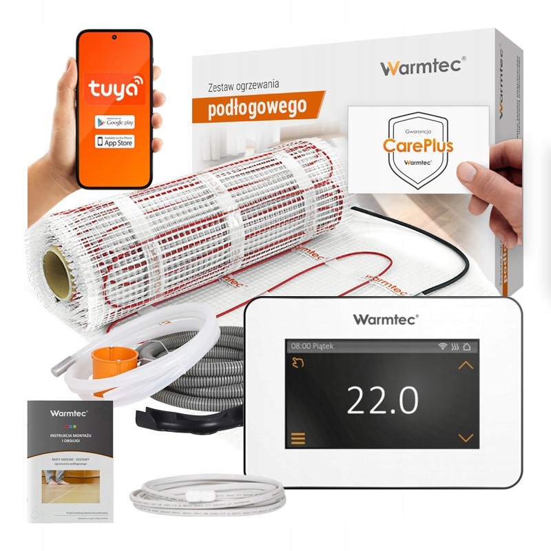 Mata grzejna grzewcza pod płytki zestaw 3m2 WiFi Warmtec DS2-30/XTS-B