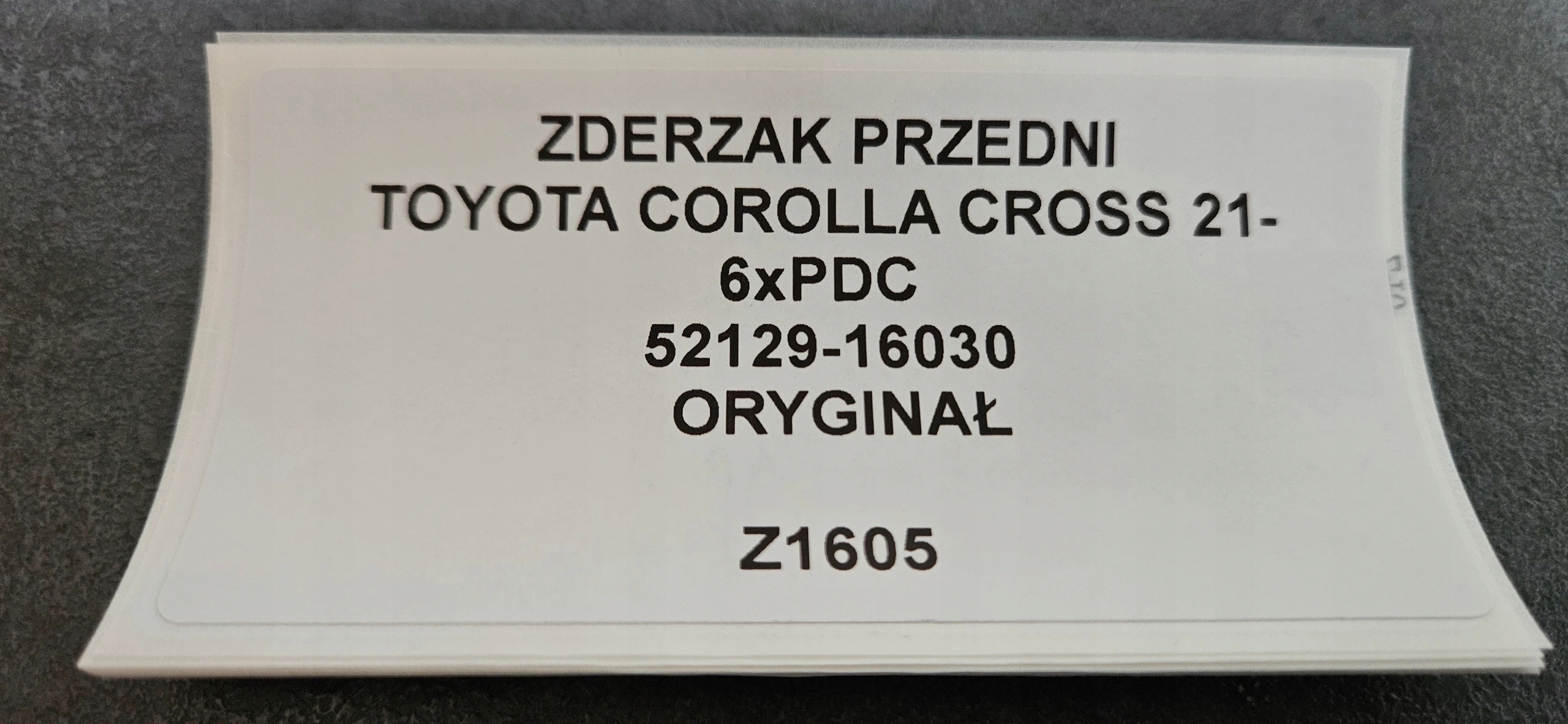 front bumper TOYOTA COROLLA CROSS 21- PDC original 52129-16030