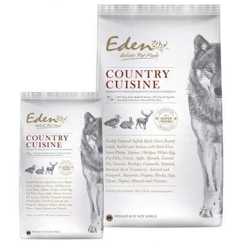 Levně Eden Country Cuisine M/L 2 kg – Krmivo pro psy s kachnou a jehněčím masem