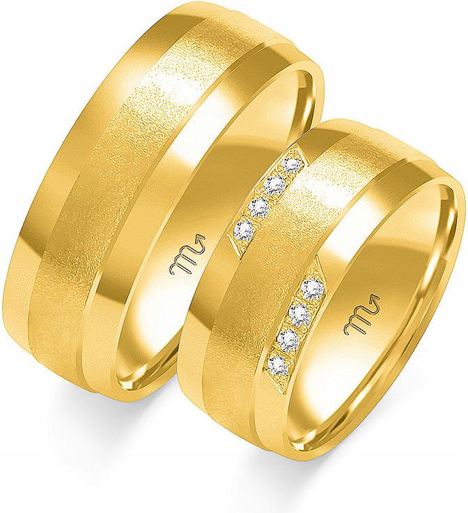 svatební zlaté nadčasové 585 r 8 9 10 elegantní model dárek