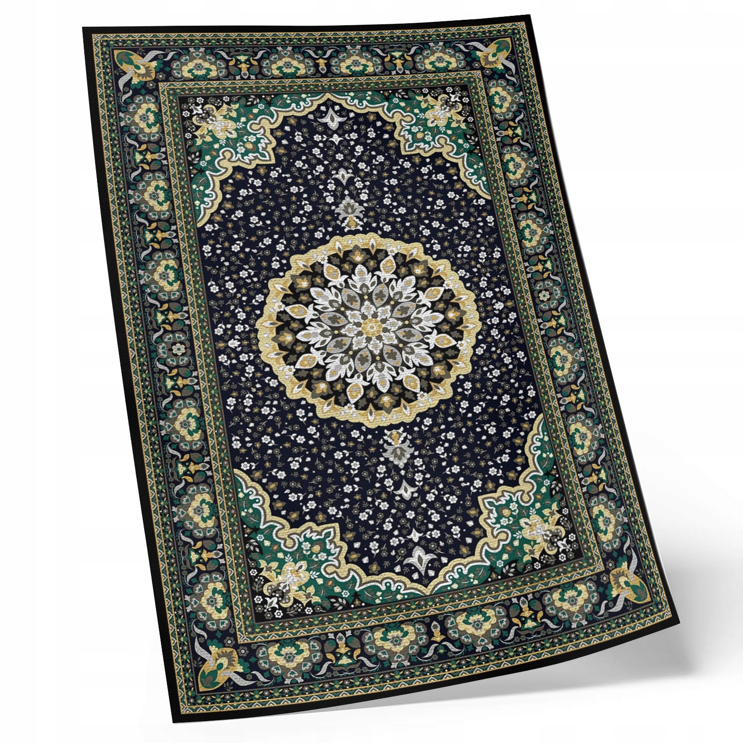 Terasový Pvc vinylový koberec do záhrady a na balkón Zlatá mandala 80x120