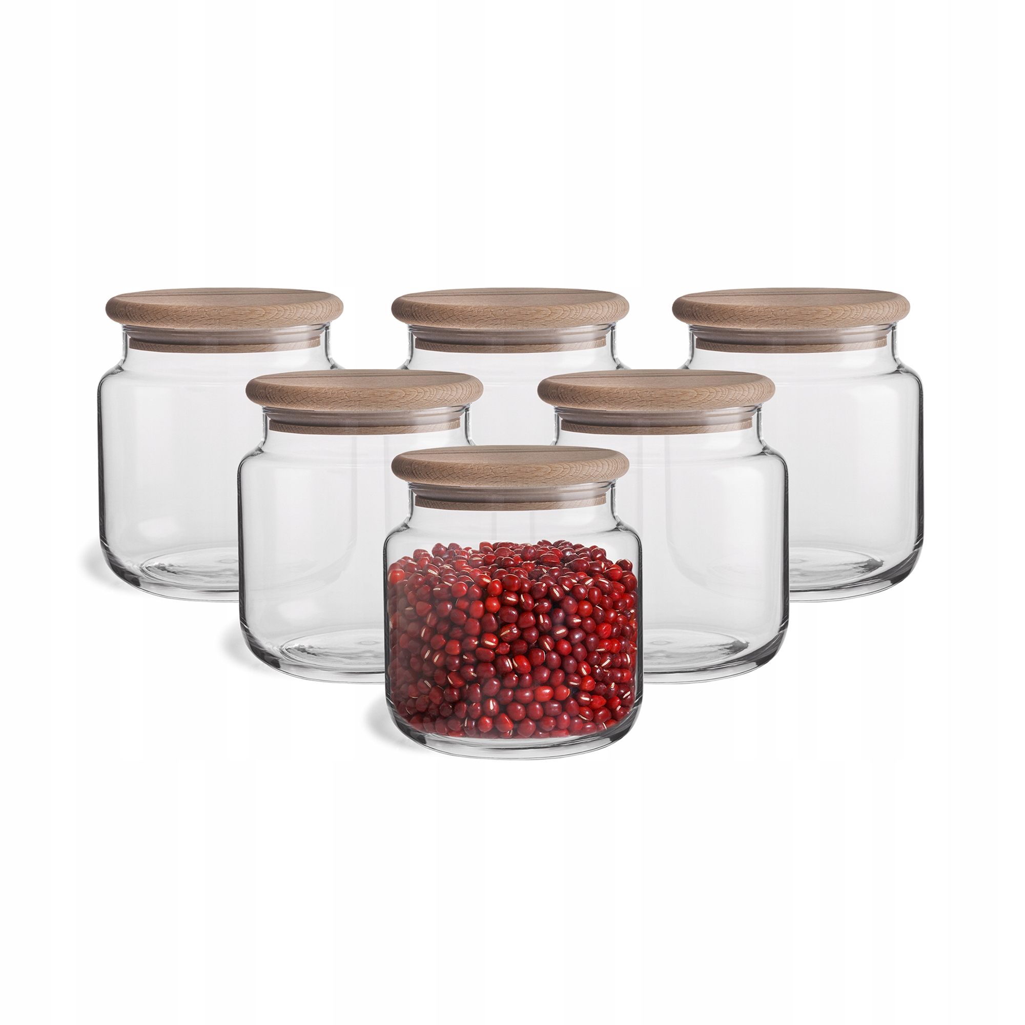 Pojemniki Do Przechowywania Słoiki Na Żywność 6x10 cm Polskie Szkło Glasset