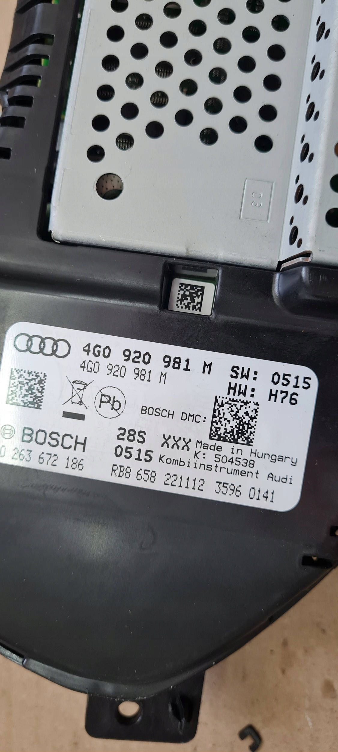 S6 C7 4G dials clock dials 4.0 TFSI 4G0920981M petrol