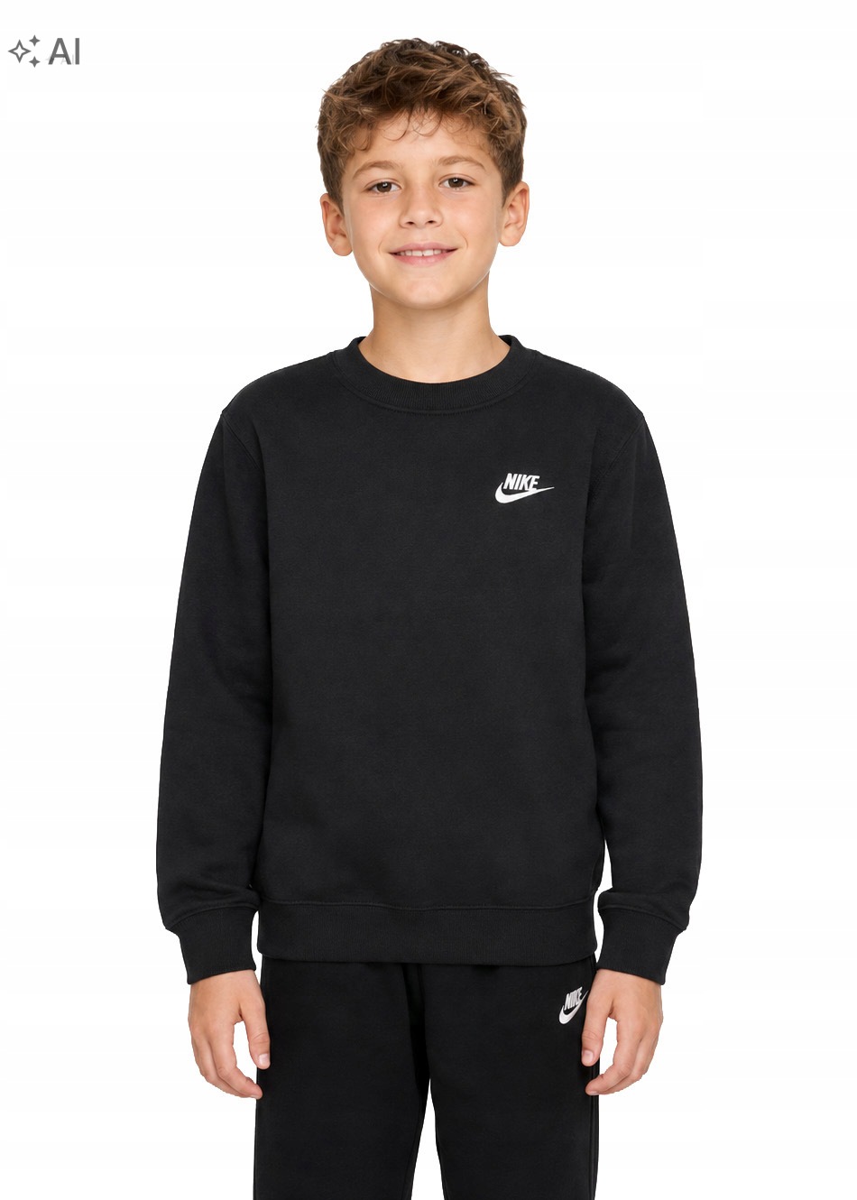 Bluza Dziecięca Nike Sportswear Club Bawełniana Sportowa Dresowa Czarna L