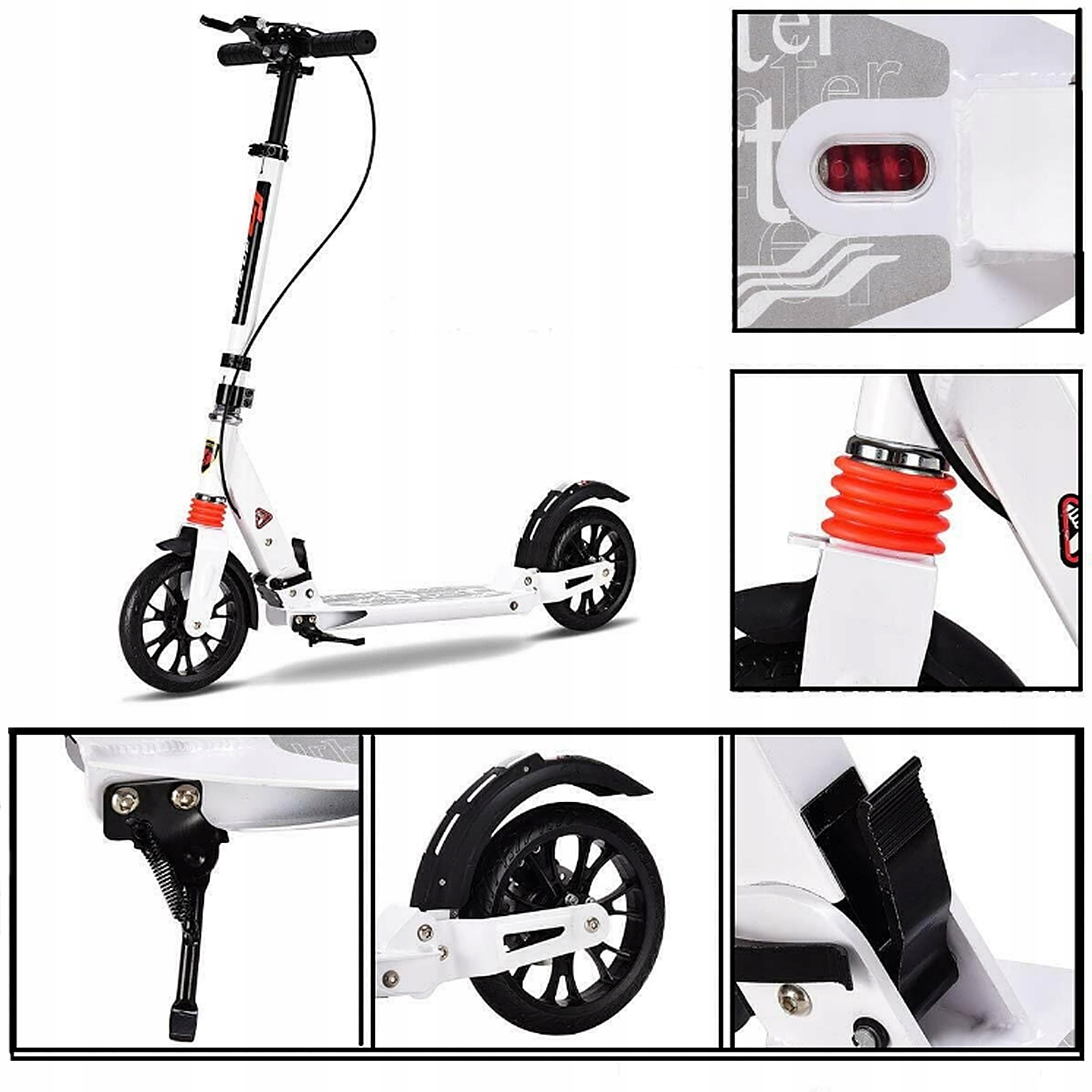 HULAJNOGA URBAN SCOOTER TYLNY HAMULEC TARCZOWY DO 100KG CICHA HULAJNOGA Marka Inna marka