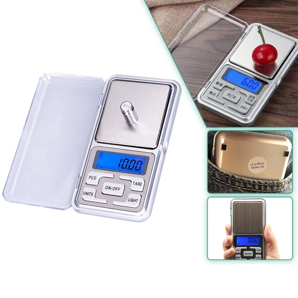 WAGA JUBILERSKA ELEKTRONICZNA 0,01- 200g WAGI LCD Zasilanie baterie