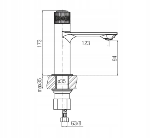 BATERIA KRAN DO UMYWALKI UMYWALKOWA ŁAZIENKOWA STOJĄCA DECOR CHROM VALVEX Stan opakowania oryginalne