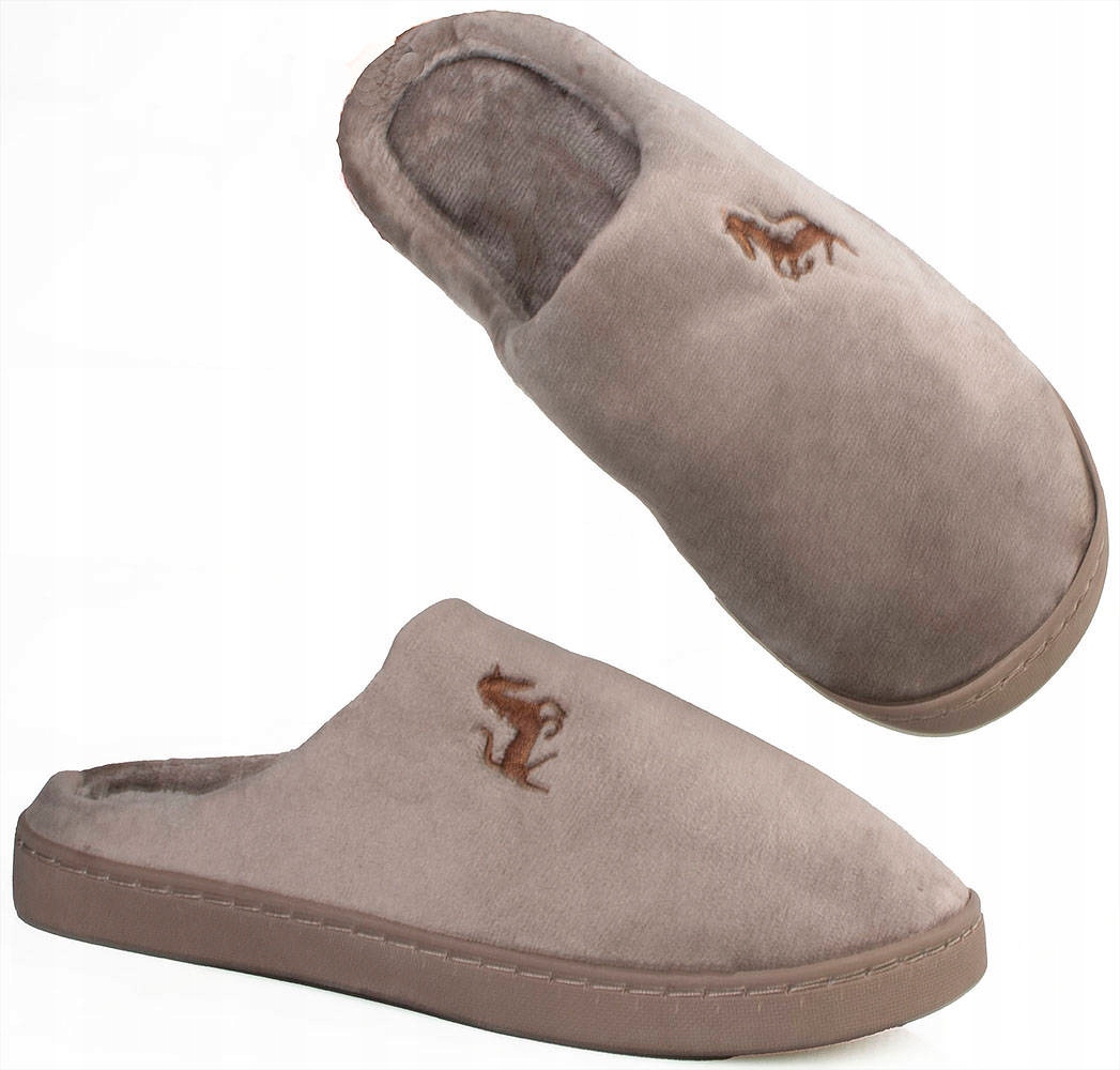 

6812 Domowe Męskie Ocieplane Kapcie Klapki 40