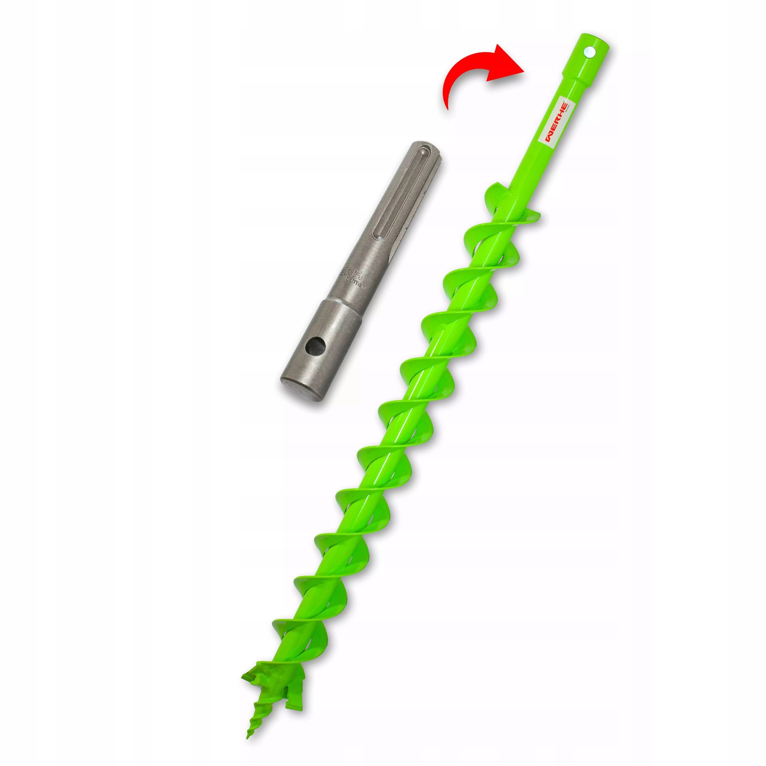 Zemní vrták dvojitě propletený 60 mm H plný s adaptérem Sds Max