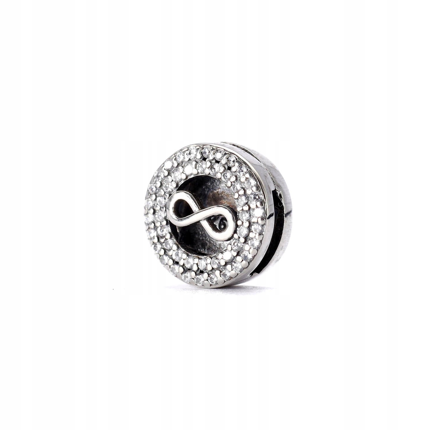 Stříbrný přívěsek klips oslňující nekonečno