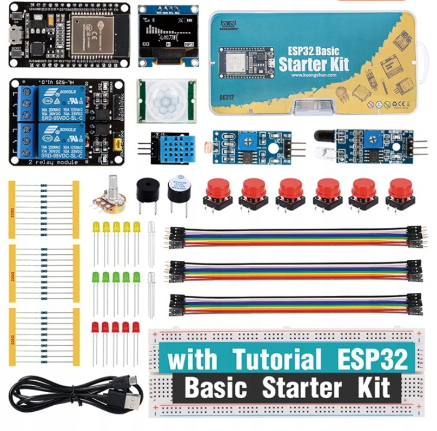 Startovací sada Basic ESP32 WiFi WROOM-32U Bluetooth 4.2 IoT AE312