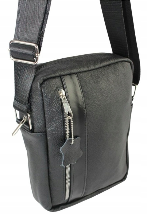 Pánská taška přes rameno černá kabelka přes rameno kožená pevná Pl Prod