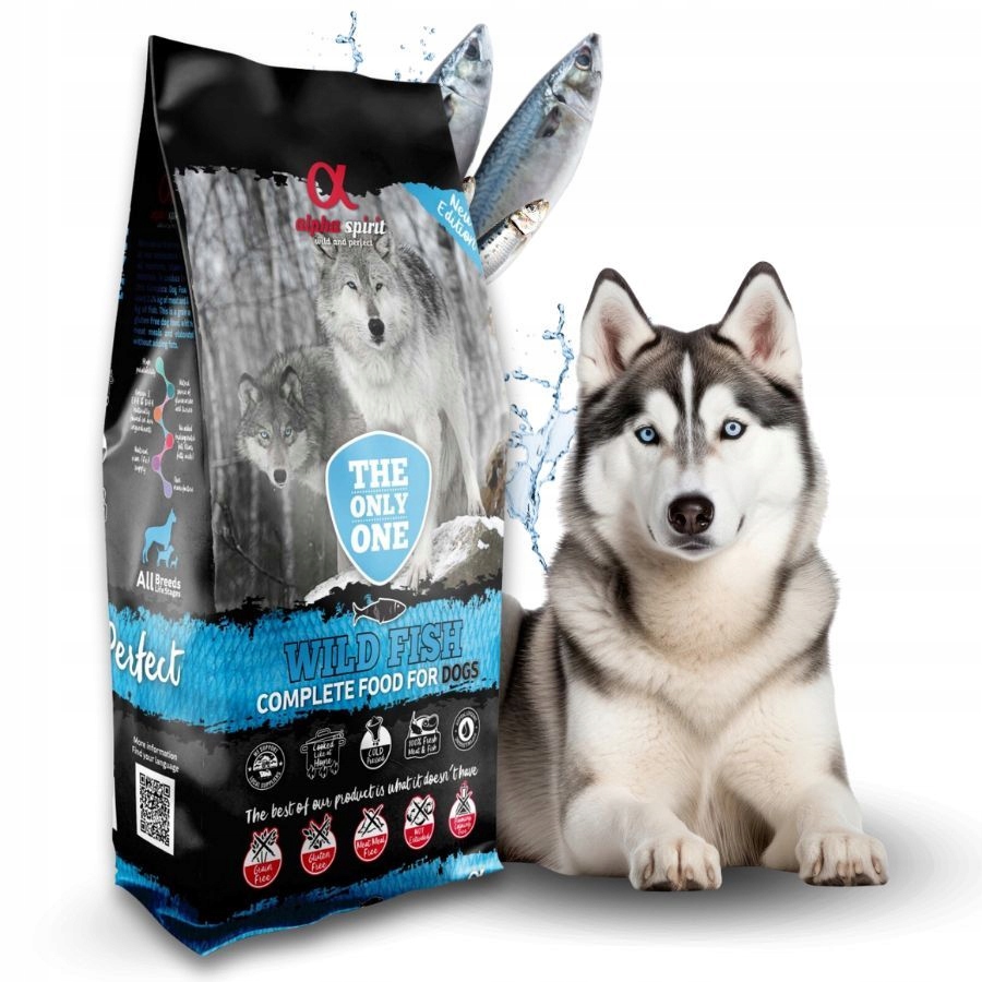 Alpha Spirit Wild Fish pełnoporcjowa sucha karma dla psa 12kg