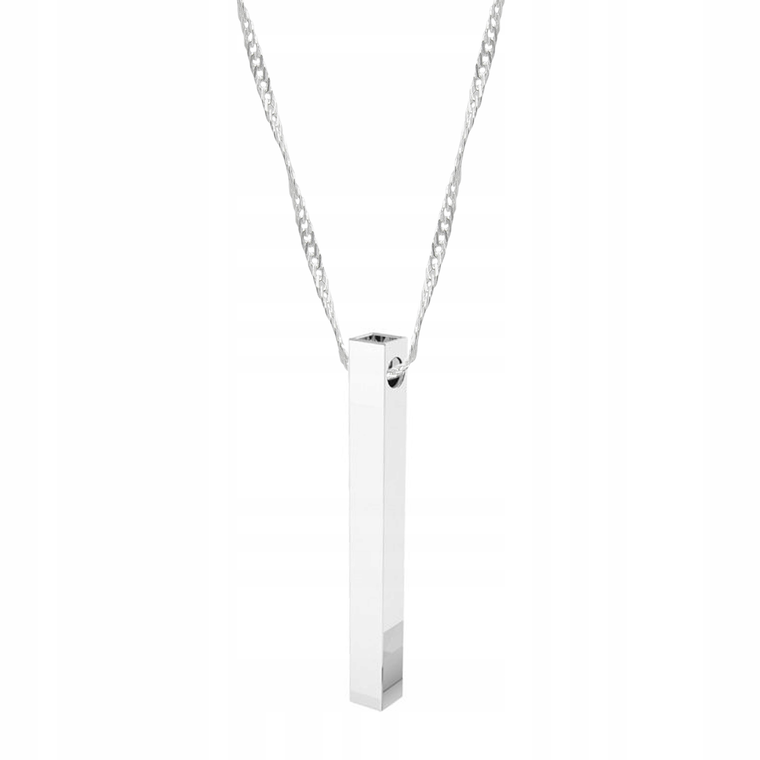 Stříbrný řetízek náhrdelník 925 Obdélníková trubička
