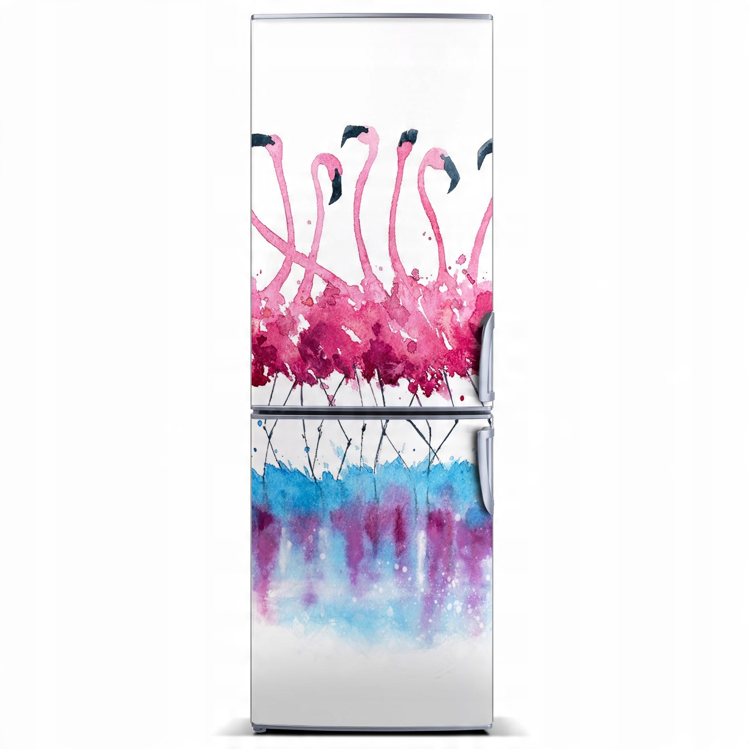

Naklejka na lodówkę na lodówkę Flamingi 60x180