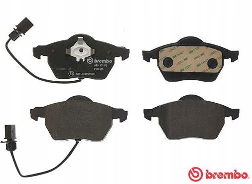 KLOCKI HAMULCOWE PRZÓD AUDI A4 B7 1.6-3.2 04-08 Strona zabudowy przód