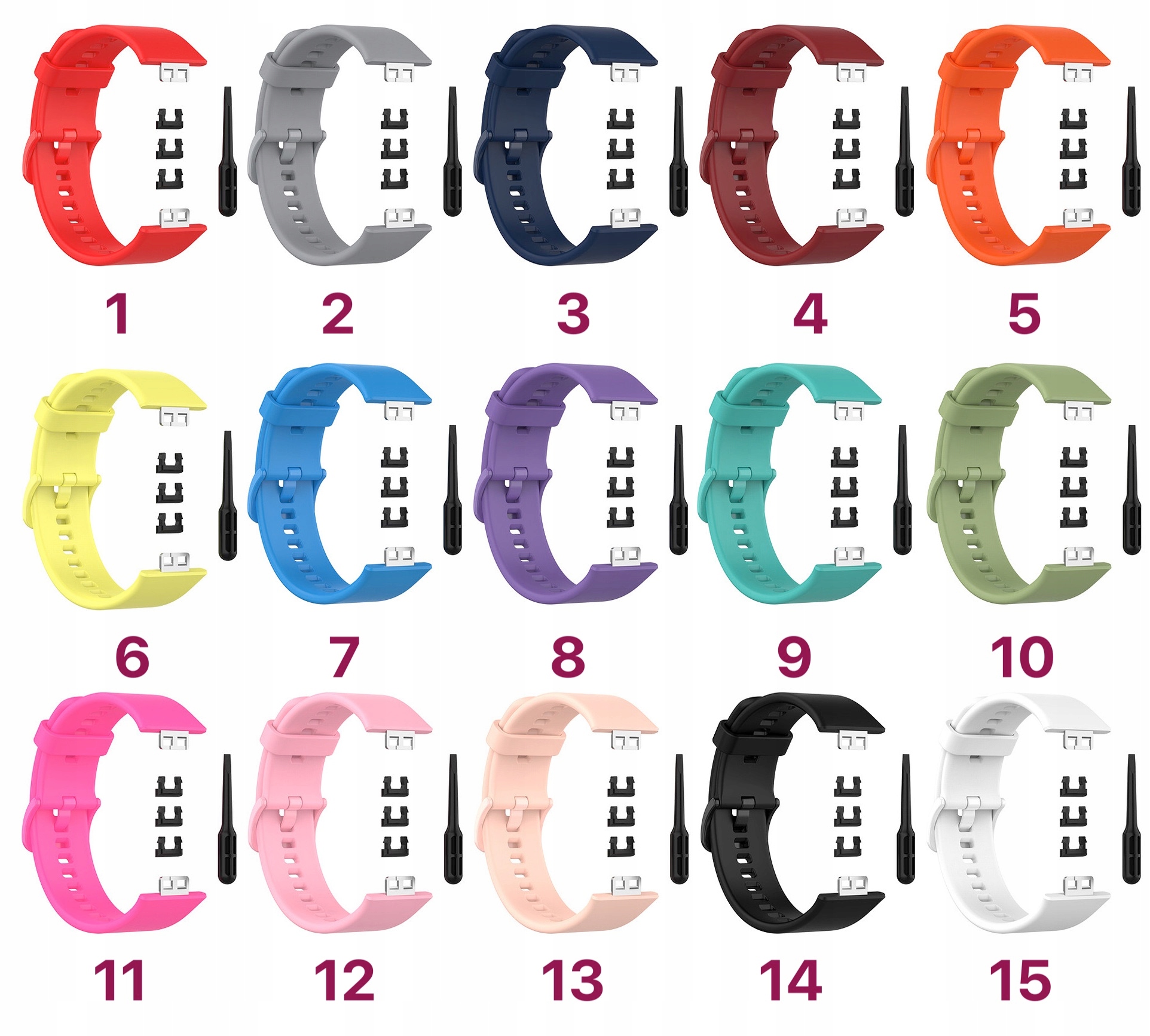 PASEK OPASKA BRANSOLETA DO HUAWEI WATCH FIT KOLORY Kod producenta 1200