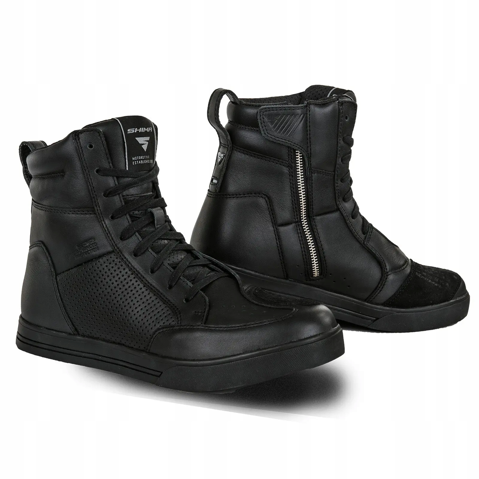 Kožené motocyklové topánky tenisky Shima Blake Black 47