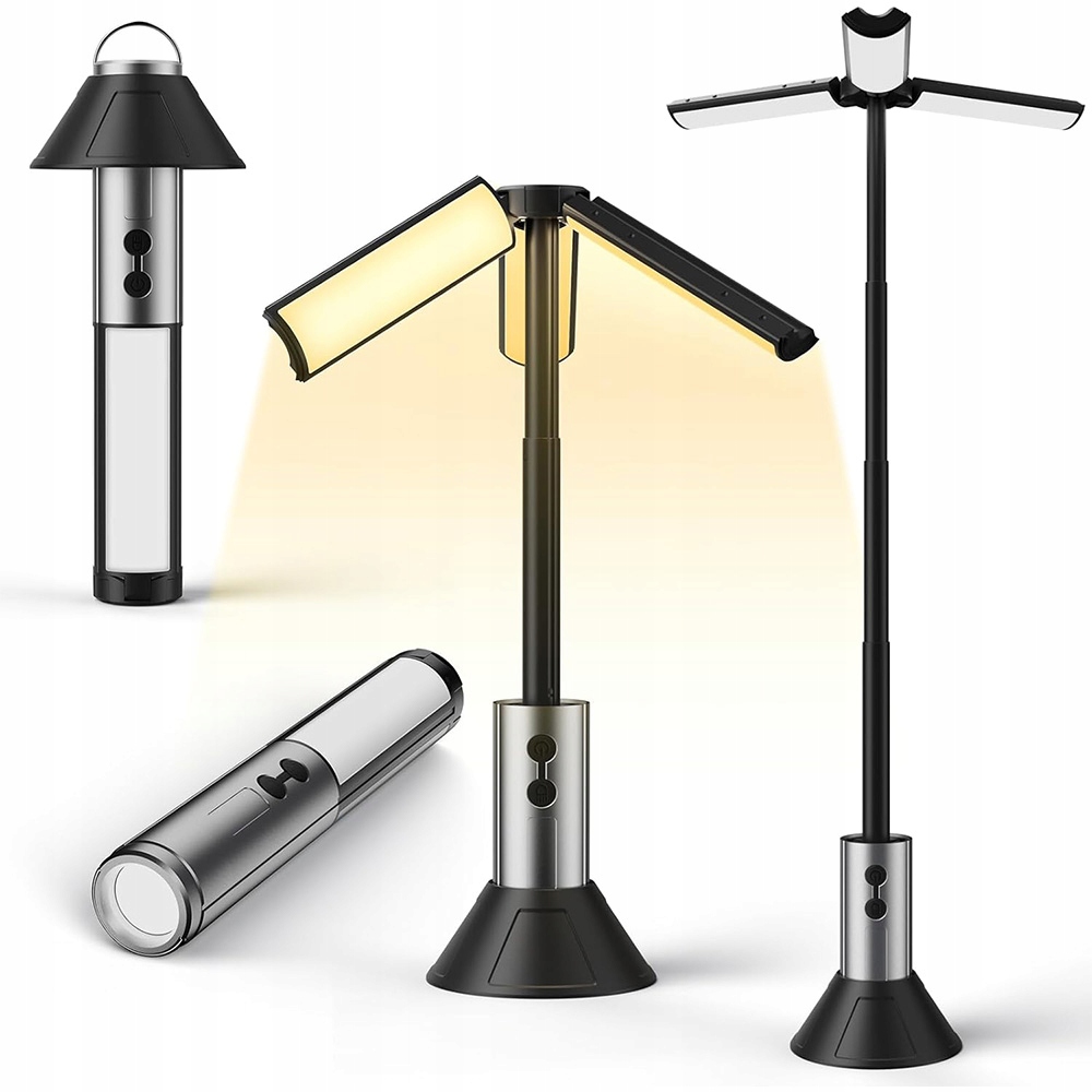Lampa Kempingowa Led Teleskopowa 270° Wodoodporna IPX4 Akumulatorowa Usb-c