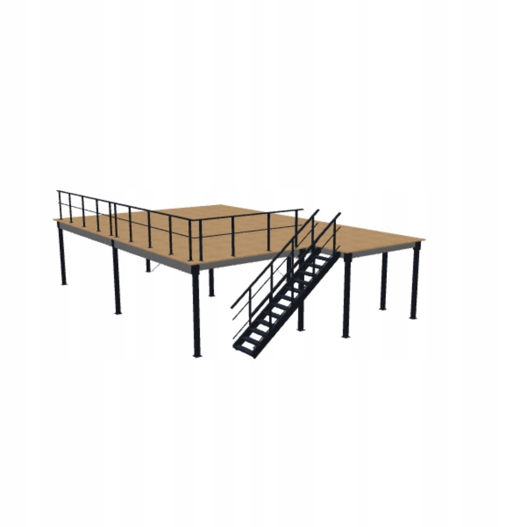 PODEST MAGAZYNOWY ANTRESOLA PIĘTRO STALOWY MOCNY PRZEMYSŁOWY 80M2 P2