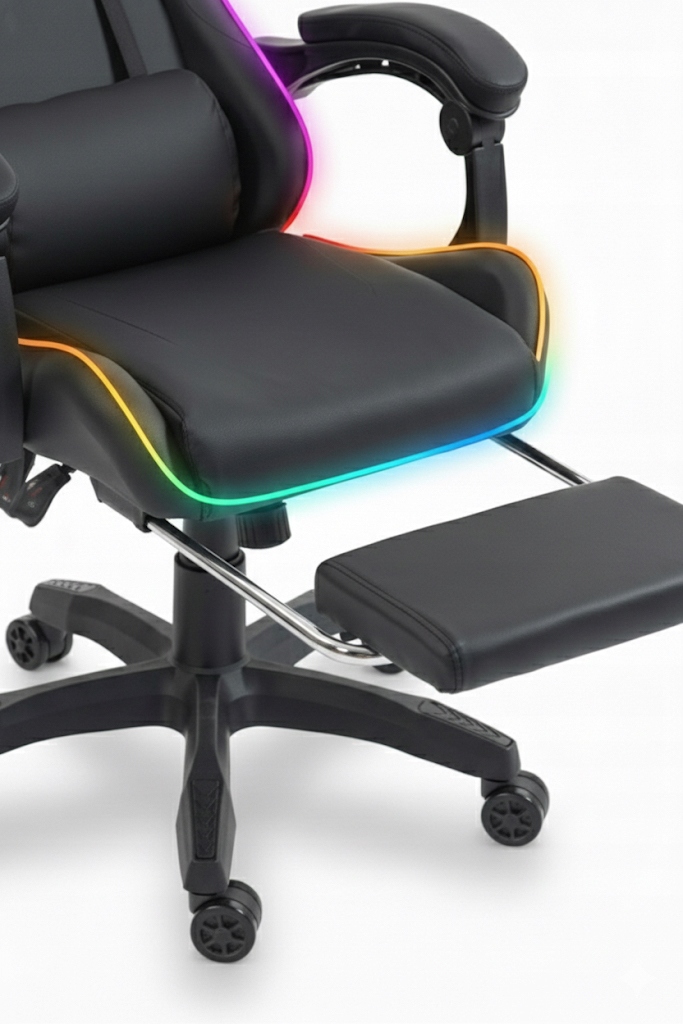 FOTEL GAMINGOWY LEDOWY KRZESŁO LED PREMIUM 7 KOLORÓW PILOT Marka Pegie Prestige